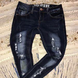 VIP distressed skinny jeans